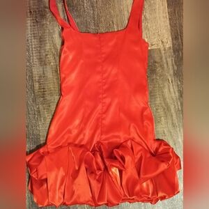 Elegant Red Satin Women's Blouse